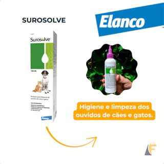 Surosolve Limpeza Do Ouvido Para Cães e Gatos Solução Otológica 125ml Elanco em Oferta na Shopee