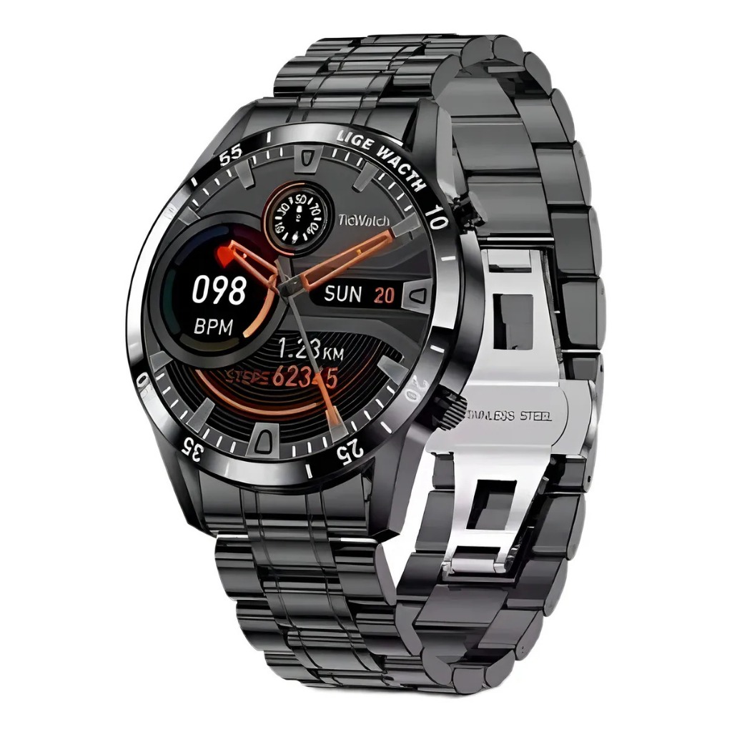 Smartwatch Lige Sport Bw0220a Pro Tela De 1.3 Com Pulseira De Aço Inoxidável - Cor Preto
