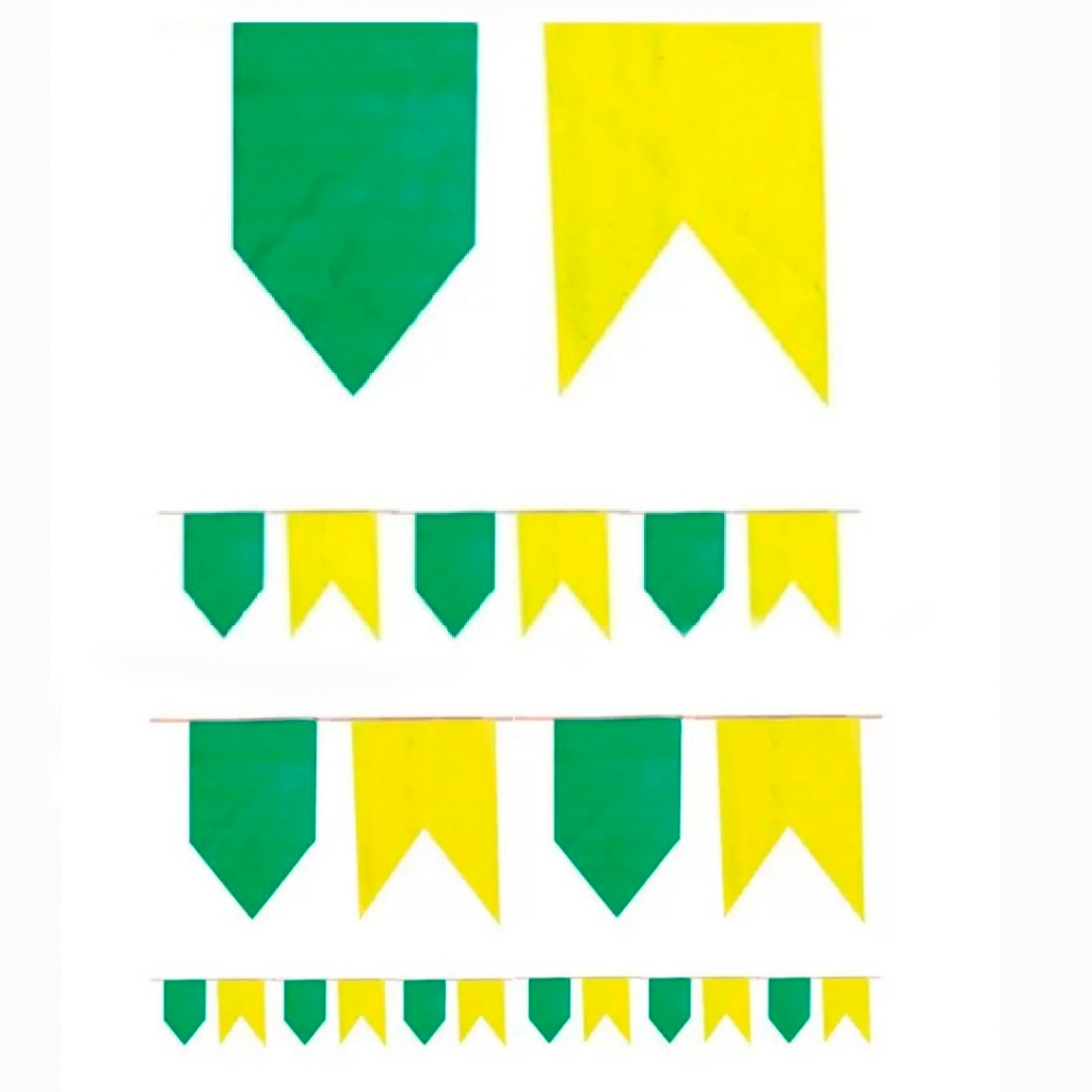 Bandeirola Brasil Copa Verde/amarela 10mt/30mt Papel Seda Decoração em Oferta na Shopee
