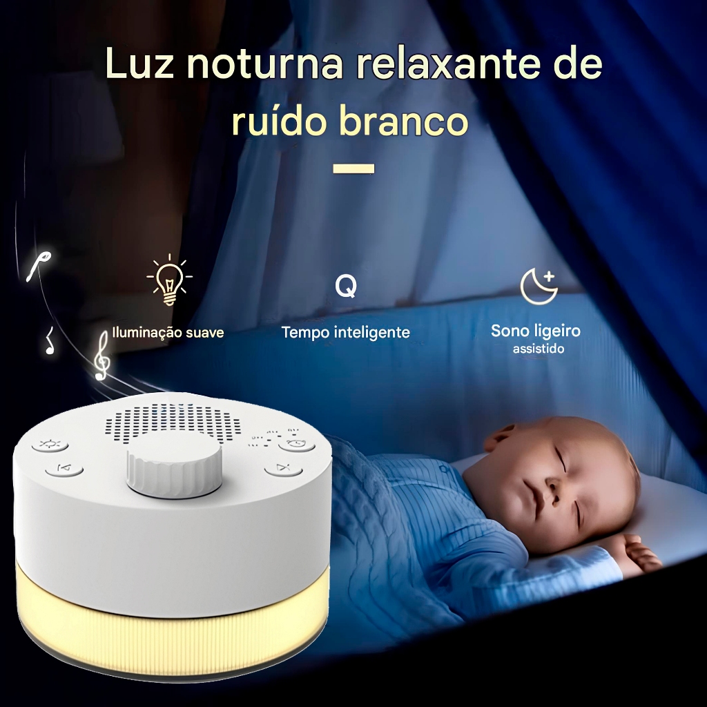 Aparelho Máquina de ruído branco Calmante Bebê Sono Relaxamento USB ...