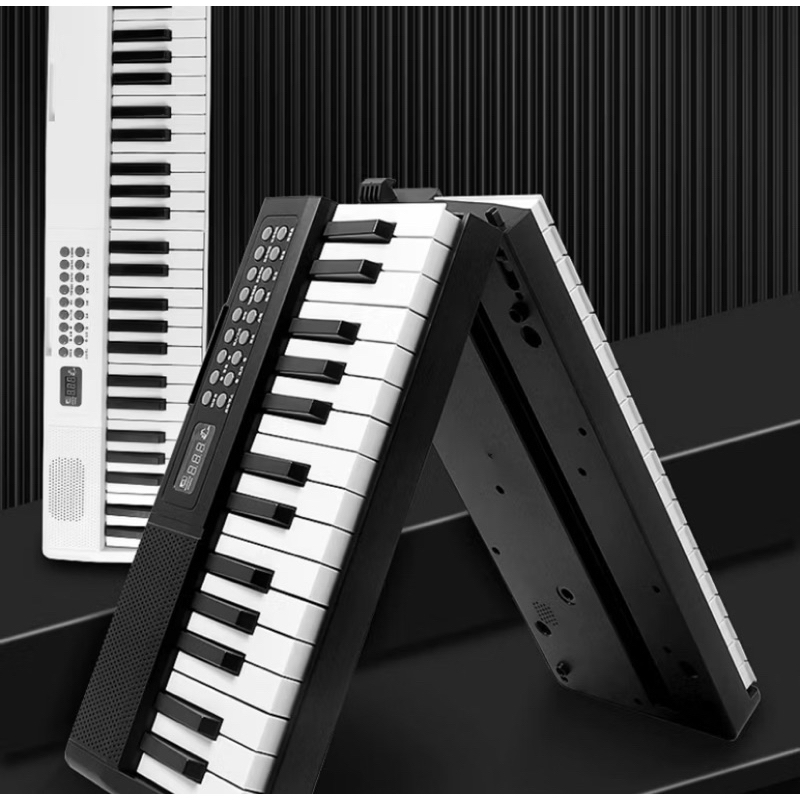 ♪とも♪ Teclado Eletrônico Dobrável 61 Teclas Tomate Portátil com 200