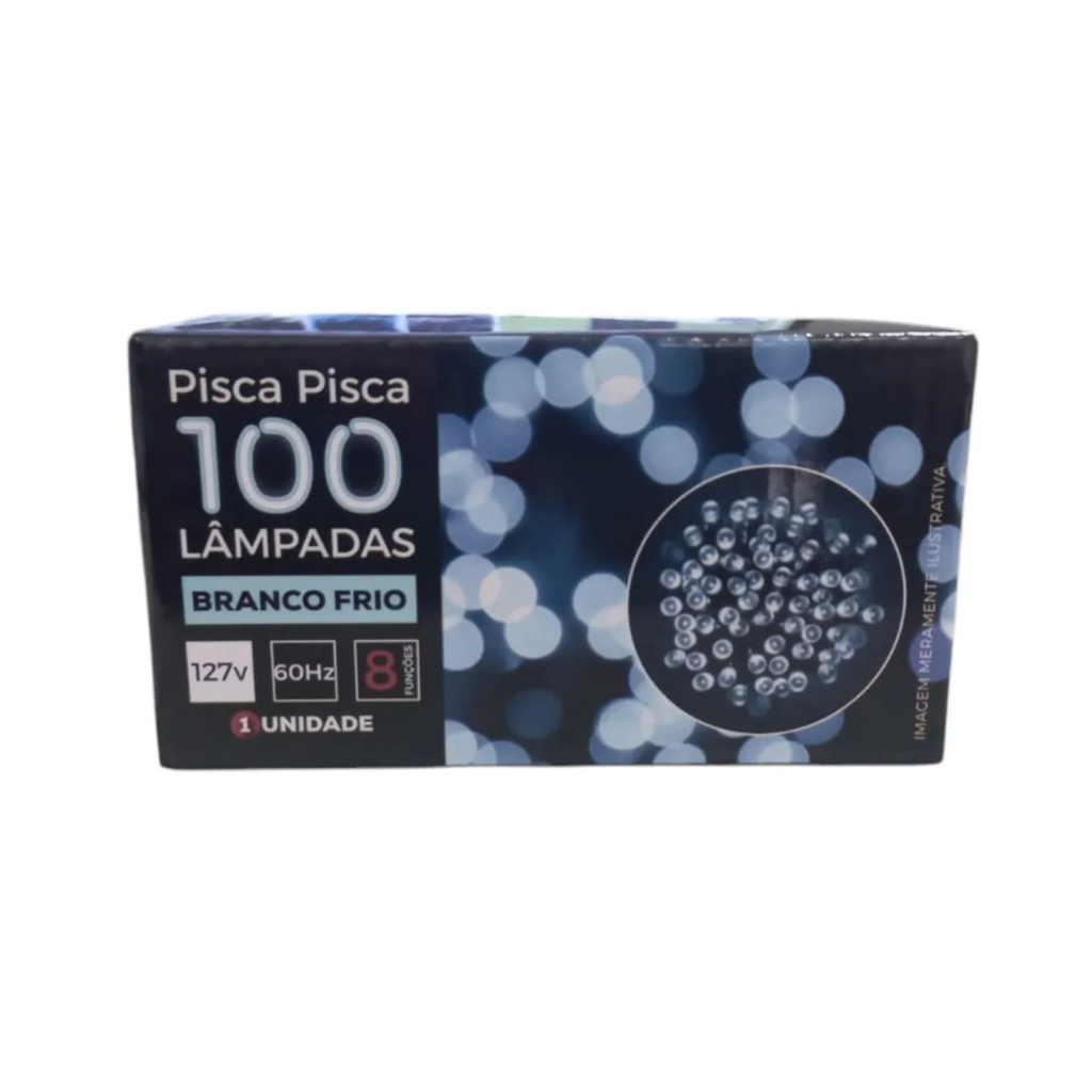 Pisca pisca 100 lampadas led br transp 127V newway - Lumina