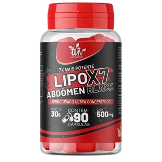 LipoX7 Abdômen Black termogênico ultra concentrado 7x mais