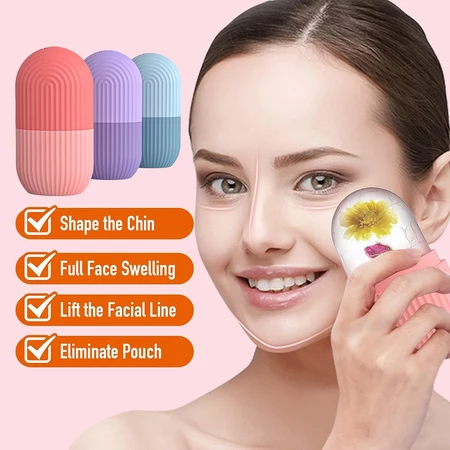 Rolo Facial De Gelo Cuidados Com A Pele Facial Massageado Rolo Reduzir Acne
