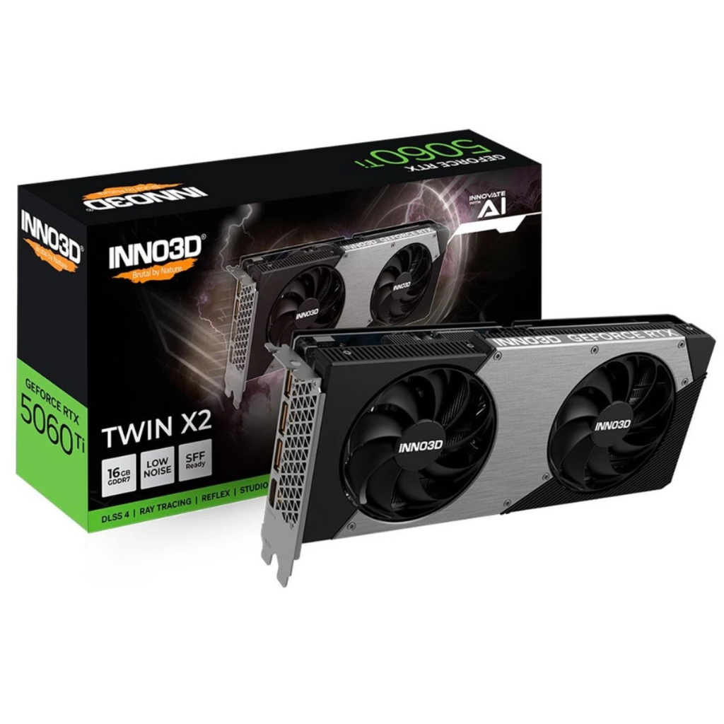 PLACA DE VIDEO RTX5060 TI 16GB GDDDR7 128BITS INNO3D TWIN X2