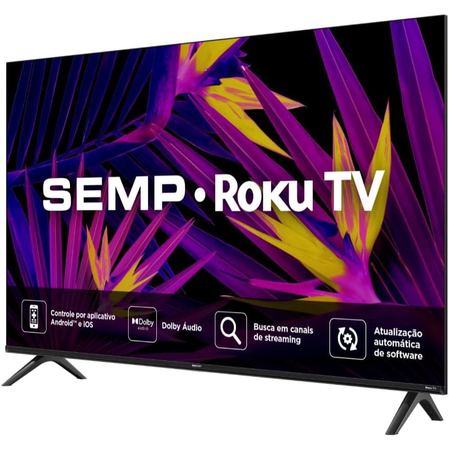 Smart Tv 43” Semp R6610 FHD Led RokuTV Wifi Dual Band Alexa | Shopee Brasil