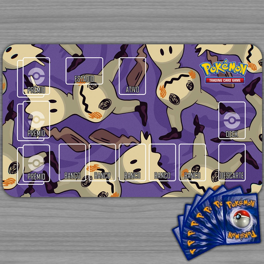 PLAYMAT POKÉMON TCG - MIMIKYU PURPLE | Shopee Brasil