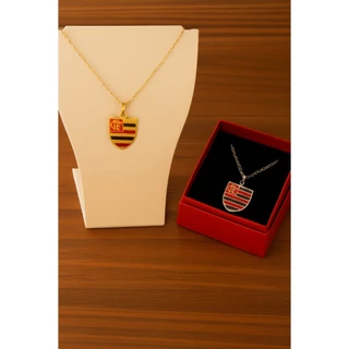 Kit 2 Colares Flamengo – Aço Inoxidável + Folheado Dourado - Linha Premium - moda feminina