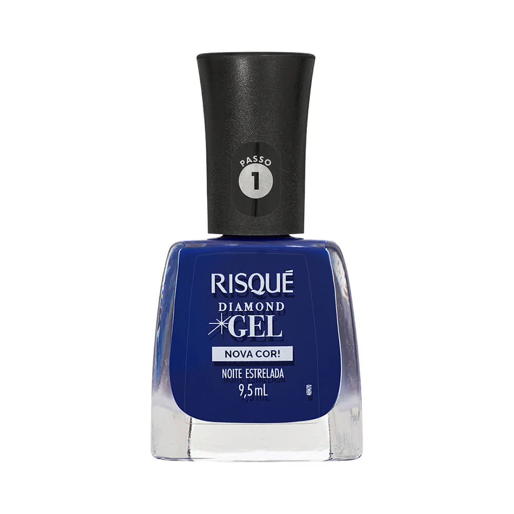 Esmalte Risqué Diamond Gel - NOITE ESTRELADA - 9,5ml | Shopee Brasil