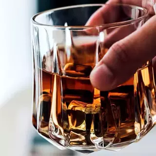 Jogo 06 Copos De Vidro Royal Premium 350ml Whisky Drinks Licor Vodka