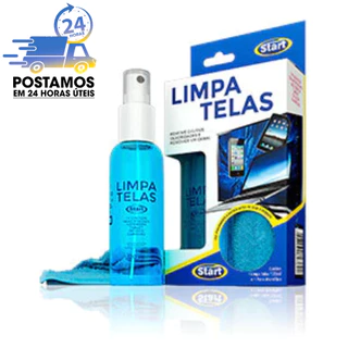 Kit Limpa Telas Start 120ml + Pano Microfibra Para TV Celular Notebook Tablet Óculos Monitor