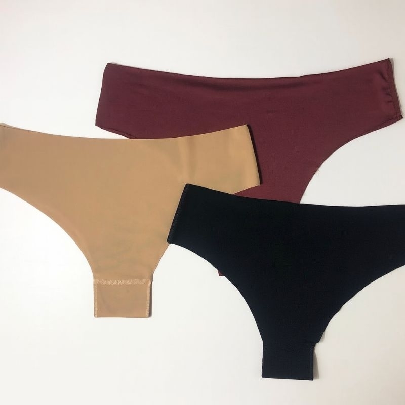 Kit 10 Calcinhas Sem Costura Cortada a Laser - Tanga Roma | Shopee Brasil