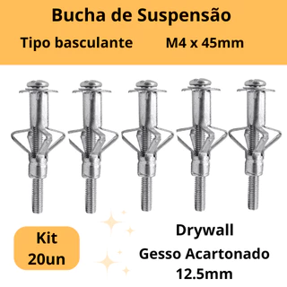 Bucha De Suspensão Parade Tijolo Oco Parafuso Kits com 5/10/15/20 un paredes de drywall e forros de gesso acartonados
