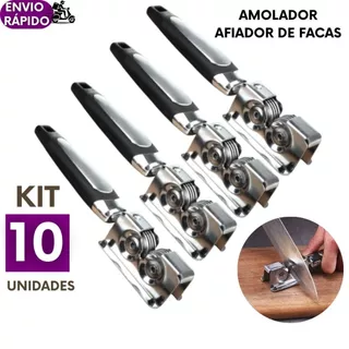 Kit 10 a 2un Amolador Afiador de facas Tesouras Lâmina Canivete Aço Inox Multifuncional Premium em Oferta na Shopee
