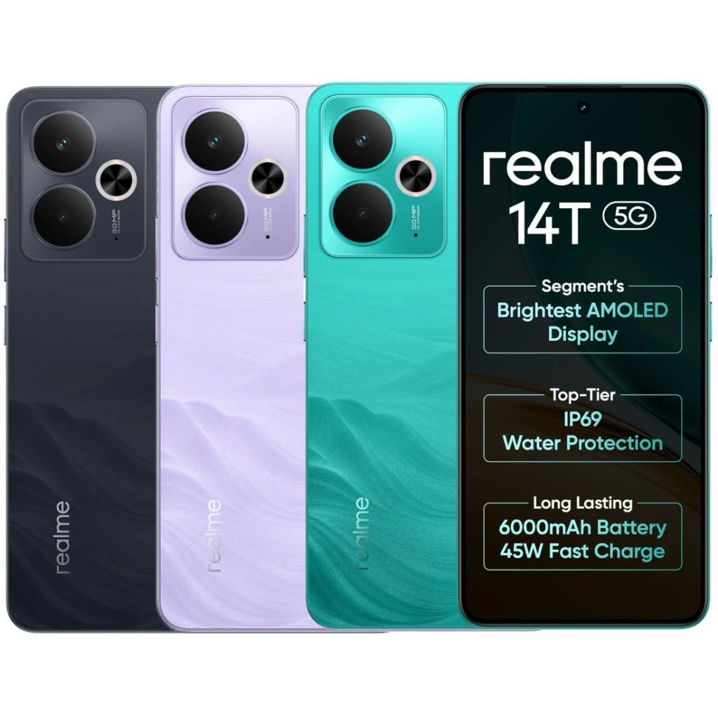 Smartphone Realme 14T 5G 256GB Armazenamento 8GB RAM, Snapdragon Gen 4,  Bateria 6000mAh, Versão