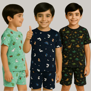 Kit 2 Pijama Infantil Suede Menino Curto Manga Curta E Calça Short Confortável Estampado Verao em Oferta na Shopee