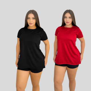 Kit 2 Blusas Academia Feminina Tapa Bumbum Treino Fitness