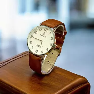 Relógio Masculino Pallyjane Prova D´Água Pulseira Couro Premium | Clássico Quartzo | Para Homens