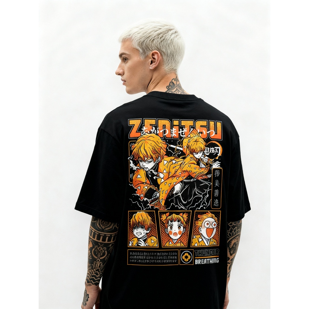 Camisa Oversized Zenitsu Demon Slayer