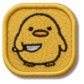 MINI Patch Bordado PINTINHO - 5X5cm Ideal para Mochila militar ou mochila de academia