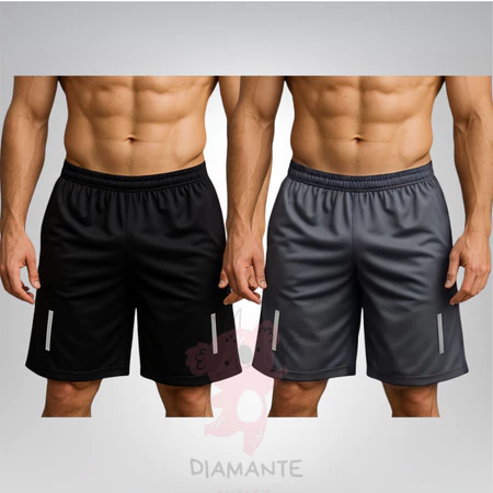 KIT 2 BERMUDAS MASCULINA ACADEMIA TREINO CORRIDA