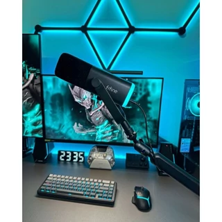 🎤 Microfone Profissional Fifine AM8T XLR/USB com Suporte de Mesa – Áudio Impecável para Gravações e Lives ótimo custo