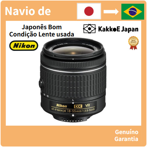 Lente zoom padrão Nikon AF-P DX NIKKOR 18-55 mm f/3.5-5.6G VR