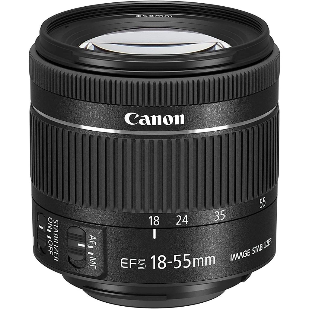 りの Canon EF-S18-55mm & 55-250mmIS II Lente zoom padrão Canon EF-S18-55mm F4.0-5.6 IS STM para câmeras