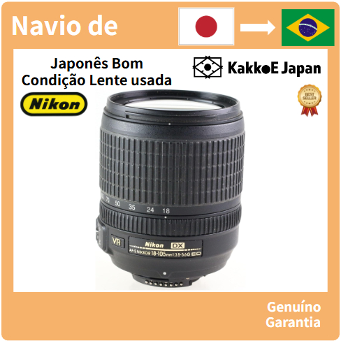 Lente zoom padrão Nikon AF-S DX NIKKOR 18-105 mm f/3,5-5,6G ED VR