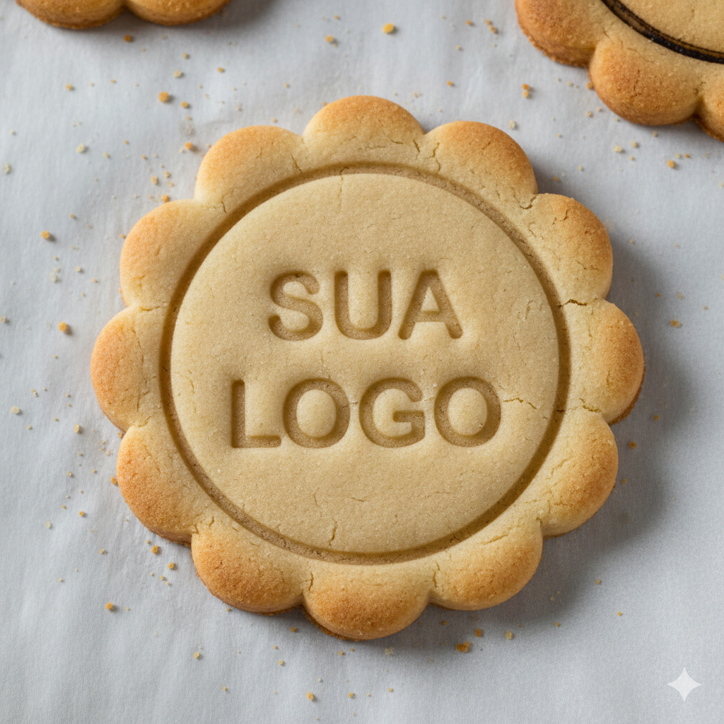 Carimbo de Biscoito Personalizado – Nome, Logo ou Desenho | 