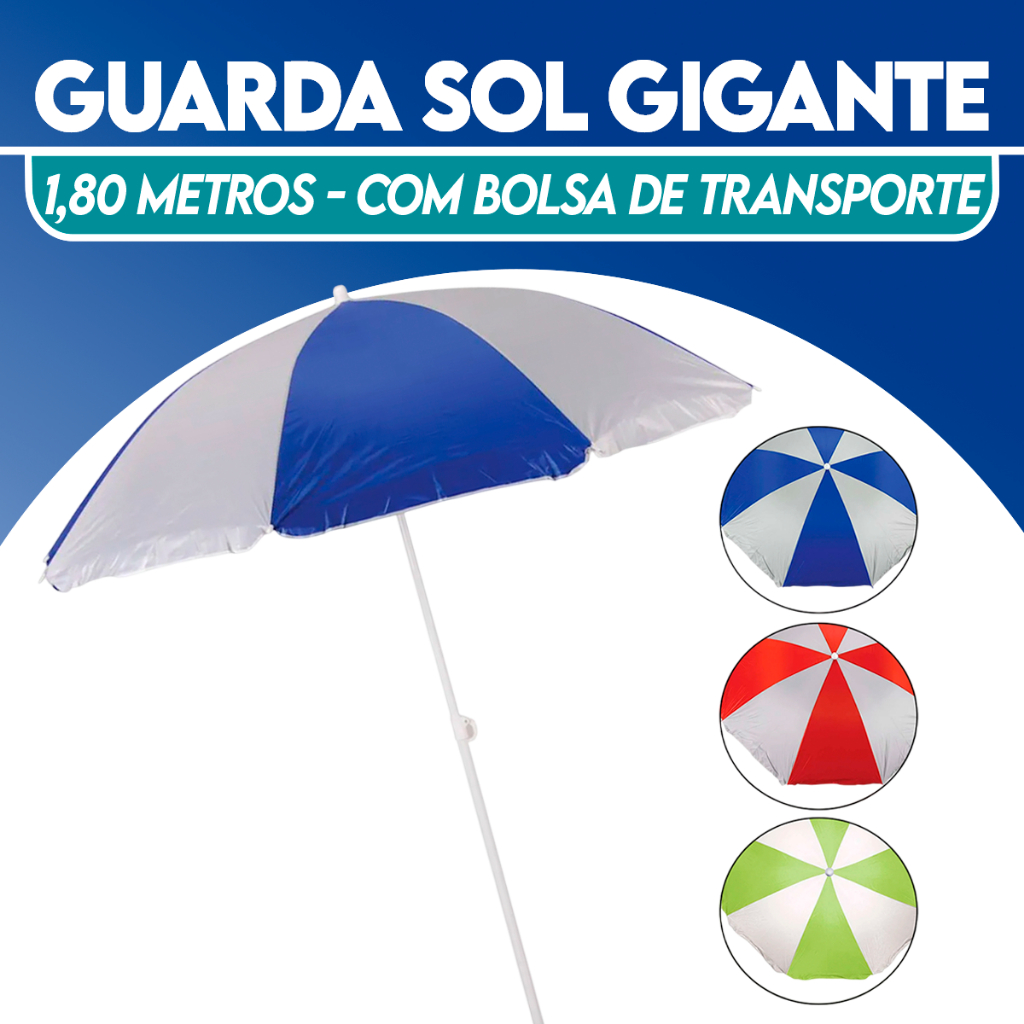 Guarda Sol Praia Gigante 1,80m Piscina E Pesca Proteção UV Mor | Shopee ...