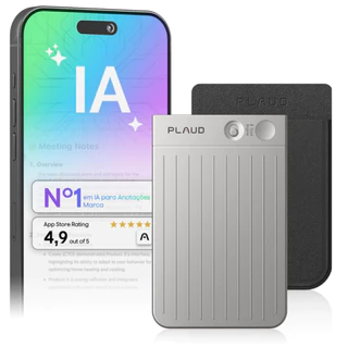 Gravador de Voz Profissional IA ChatGPT PLAUD NOTE 64GB 400mAh Suporte 112 Idiomas - Android IOS em Oferta na Shopee