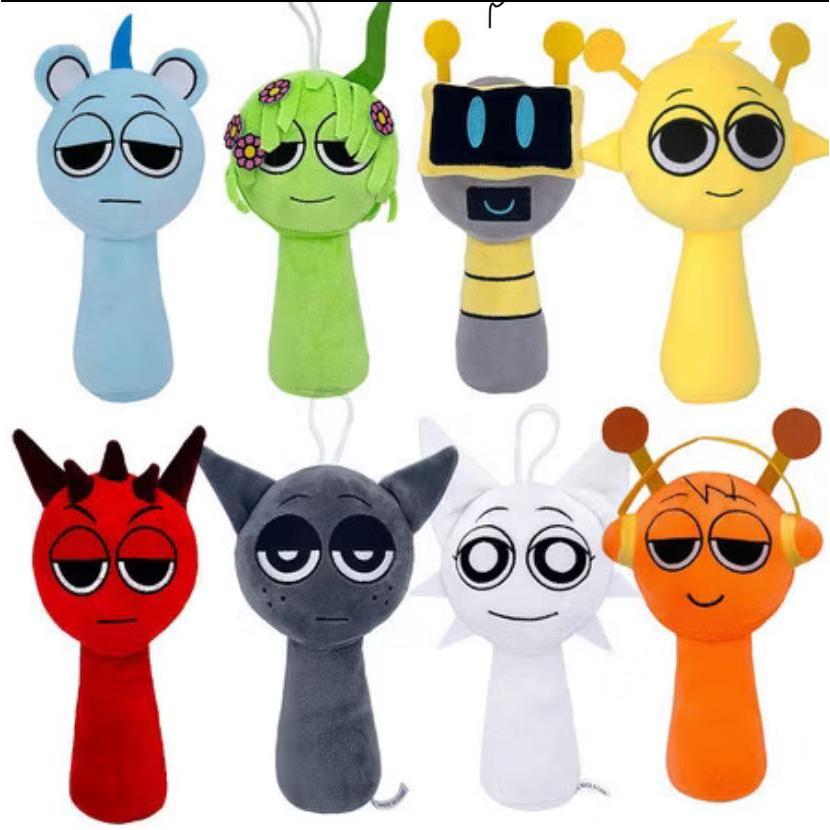 Sprunki Boneca De Pelúcia Incredibox Wenda Cinza Oren Raddy Recheado ...