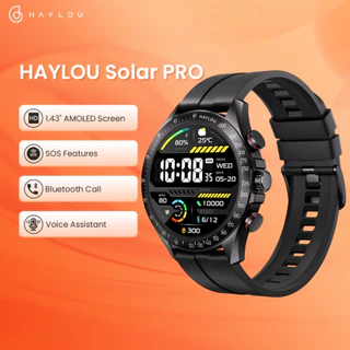 ⚡Smartwatch Haylou Solar Pro–Tela AMOLED 1.43",Chamadas Bluetooth, IP68, Monitor de Saúde e Esportes