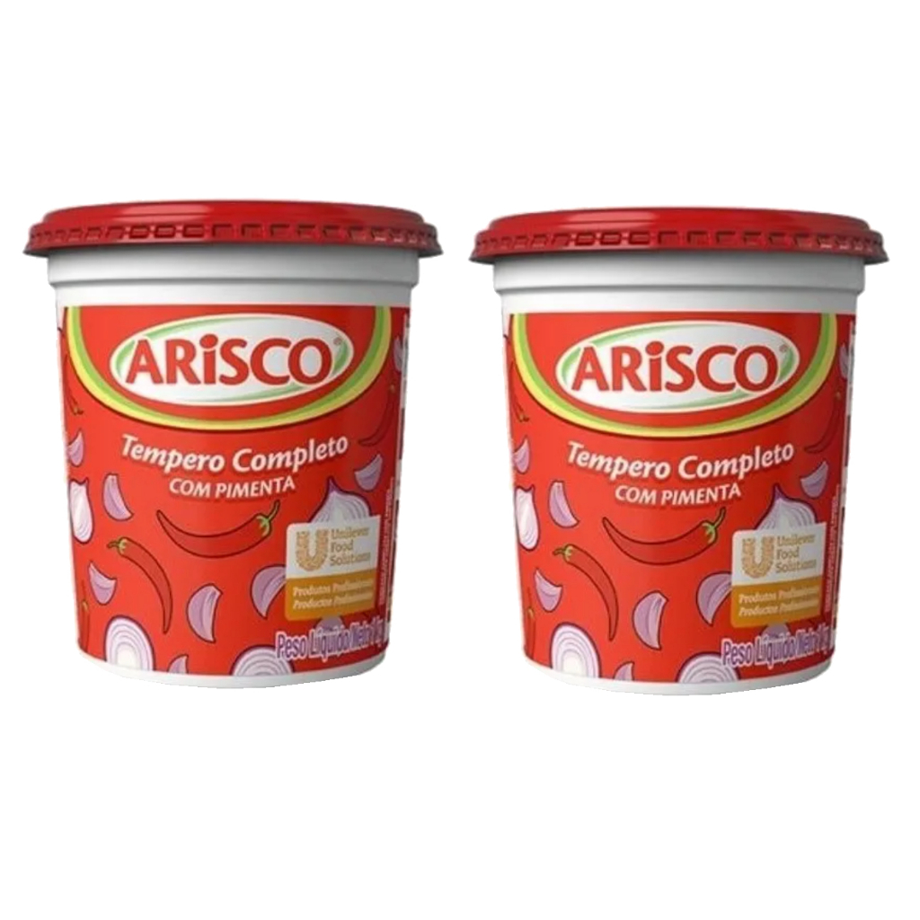 Kit 2 Tempero Completo Com Pimenta Arisco 1kg Cada Pote | Shopee Brasil