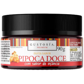 Pasta Saborizante Concentrado Sabor Pipoca Doce Sabor de Infância 90g MEC3 Gustosía Premium