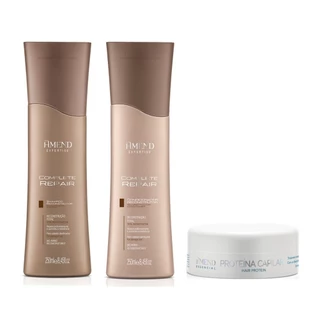 Amend Kit Complete Repair Shampoo e Condicionador 250ml + Essencial Proteína Capilar 100g em Oferta na Shopee