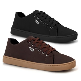 KIT 2 Tênis masculino modelo confortável e estiloso casual