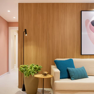 Kit com 100 Placas Painel Liso Madeira em MDF Autocolante - Envio Full - Premiun Casa Decoração Luxo