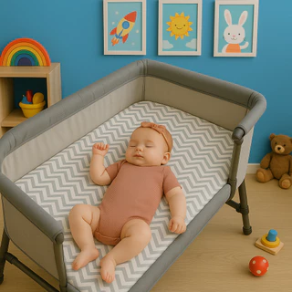 COLCHONETE PARA BERÇO CO-BED -85X50X5 Tecido Premium 100% Algodão em Oferta na Shopee