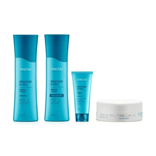 Amend Kit Hidratação e Força Shampoo e Condicionador 250ml + Leave-in 180g + Proteina Capilar 100g em Oferta na Shopee