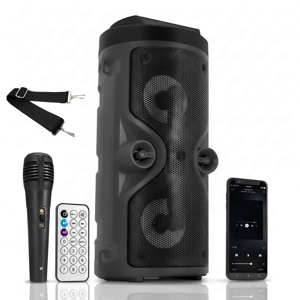 Caixa De Som Portátil Bluetooth Rádio Fm Usb Sd Controle Remoto ...