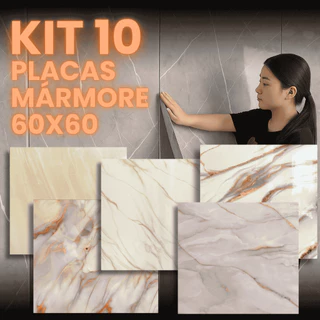 Adesivos de Parede 60x60 Revestimento em Mármore Placas Adesivas Banheiro Cozinha Molhável Água