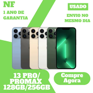 [USADO]  Celular iPhone 13 Pro / Pro Max  - 128GB/256GB • 1 ano de Garantia • Nota Fiscal em Oferta na Shopee