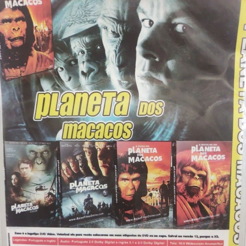 dvd planeta dos macacos 5x1 | Shopee Brasil