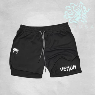Bermuda De Compressão 2 Em 1 Dry Fit Com Elastano V.NM01 Cobrinha, Ideal Para Treinos, Academia