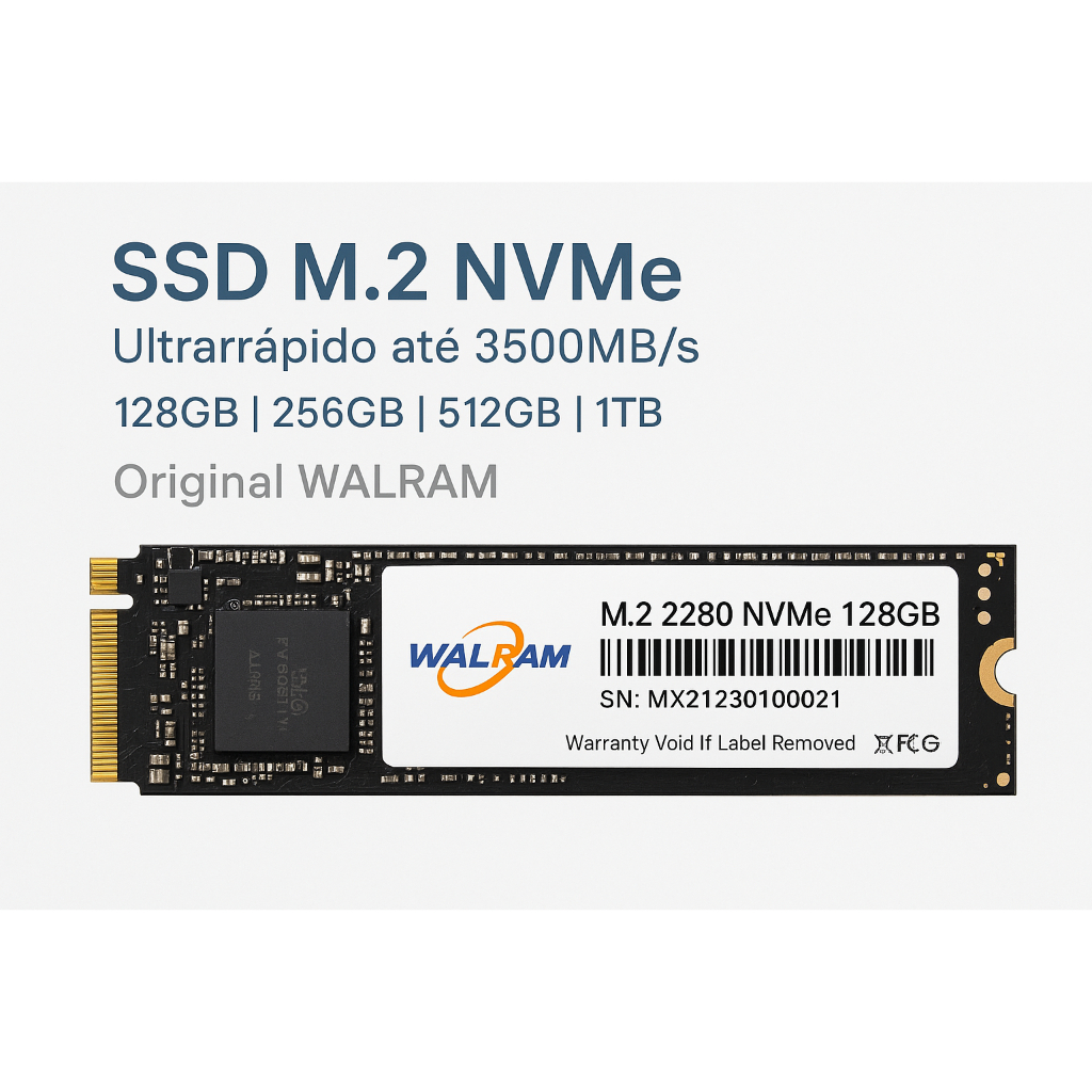SSD M.2 NVMe WALRAM 128GB – Ultra Rápido, Ideal para Notebook e PC ...