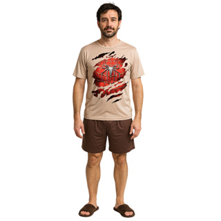 Pijama Masculino Verão Leve Confortavel Estampa Homen Aranha em Oferta na Shopee
