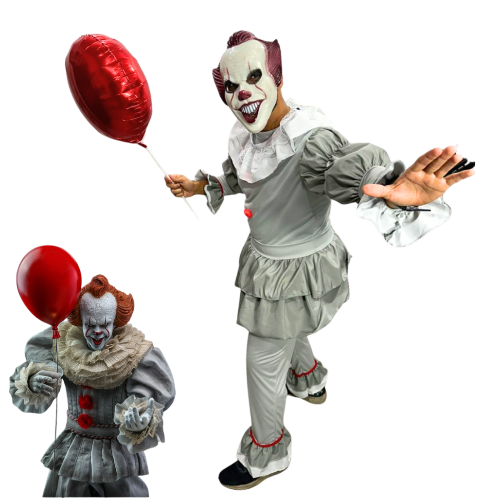 Fantasia It A Coisa Pennywise Palhaço Adulto Completo Luxo Masculino ...
