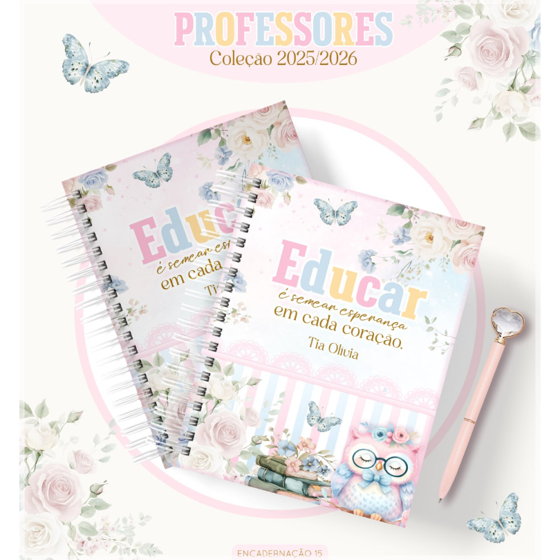 AGENDA PERSONALIZADA PROFESSORA 2026 - KIT PERSONALIZADO DIA DOS ...